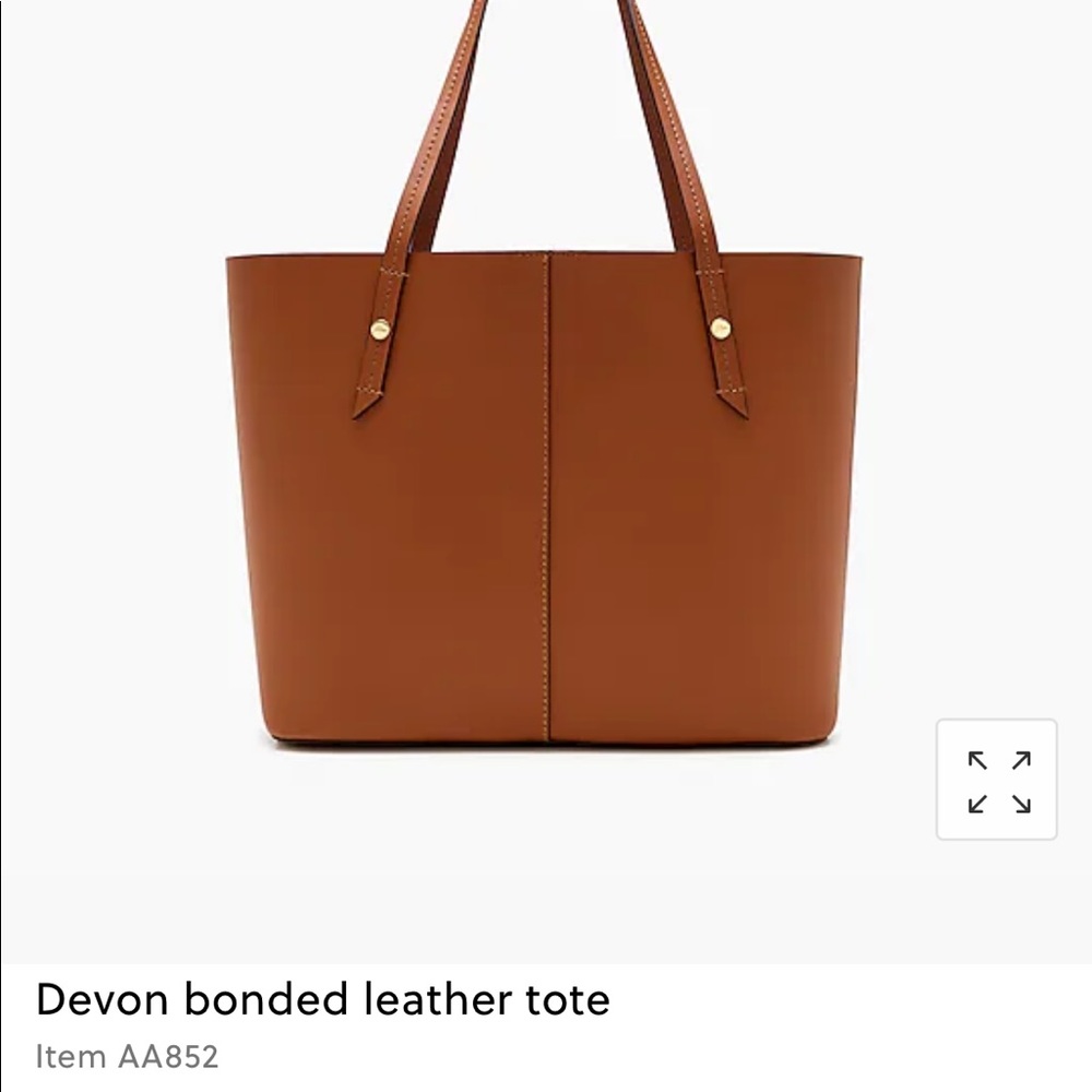 JCrew Devon bonded leather tote in maroon